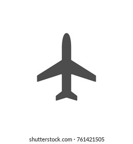 Plane icon vector, flight symbol, solid illustration, pictogram isolated