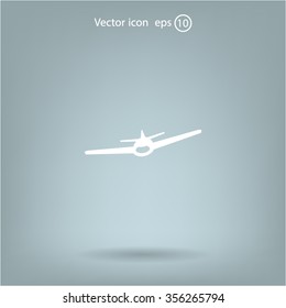 Plane icon, vector illustration. 
