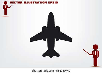 Plane icon vector illustration.