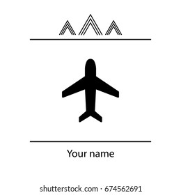 Plane icon. vector illustration