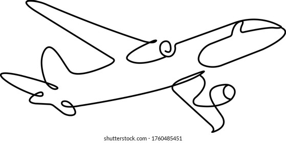 Ilustración de línea vectorial de icono de plano