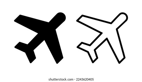 Plane icon vector illustration. Airplane sign and symbol. Flight transport symbol. Travel sign. aeroplane