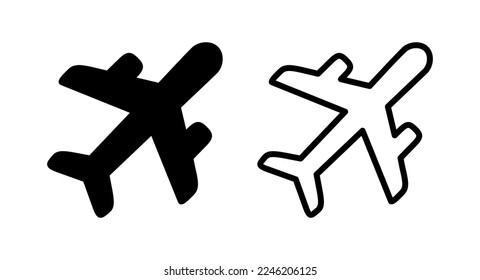 Plane icon vector illustration. Airplane sign and symbol. Flight transport symbol. Travel sign. aeroplane