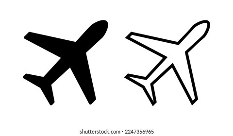 Plane icon vector illustration. Airplane sign and symbol. Flight transport symbol. Travel sign. aeroplane