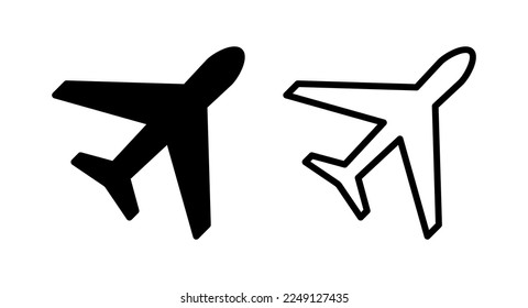 Plane icon vector illustration. Airplane sign and symbol. Flight transport symbol. Travel sign. aeroplane