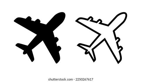 Plane icon vector illustration. Airplane sign and symbol. Flight transport symbol. Travel sign. aeroplane