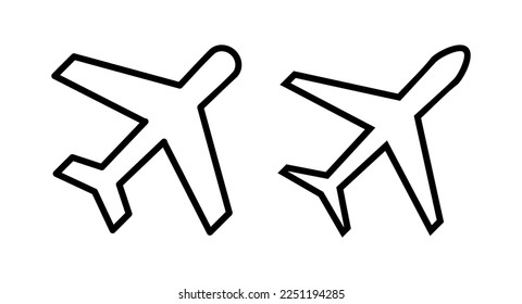 Plane icon vector illustration. Airplane sign and symbol. Flight transport symbol. Travel sign. aeroplane