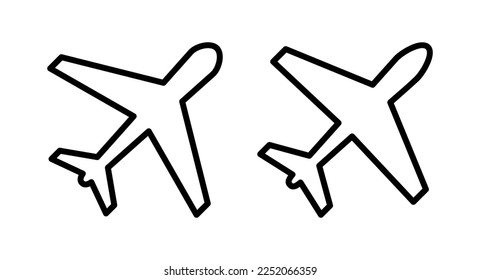 Plane icon vector illustration. Airplane sign and symbol. Flight transport symbol. Travel sign. aeroplane