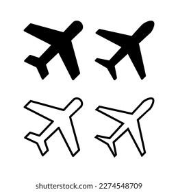 Plane icon vector illustration. Airplane sign and symbol. Flight transport symbol. Travel sign. aeroplane