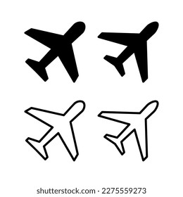Plane icon vector illustration. Airplane sign and symbol. Flight transport symbol. Travel sign. aeroplane