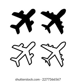 Plane icon vector illustration. Airplane sign and symbol. Flight transport symbol. Travel sign. aeroplane