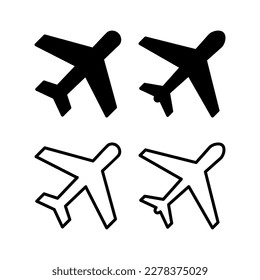 Plane icon vector illustration. Airplane sign and symbol. Flight transport symbol. Travel sign. aeroplane
