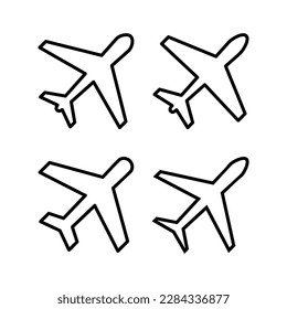 Plane icon vector illustration. Airplane sign and symbol. Flight transport symbol. Travel sign. aeroplane