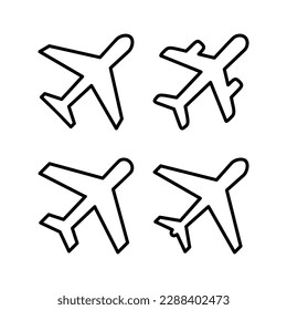 Plane icon vector illustration. Airplane sign and symbol. Flight transport symbol. Travel sign. aeroplane