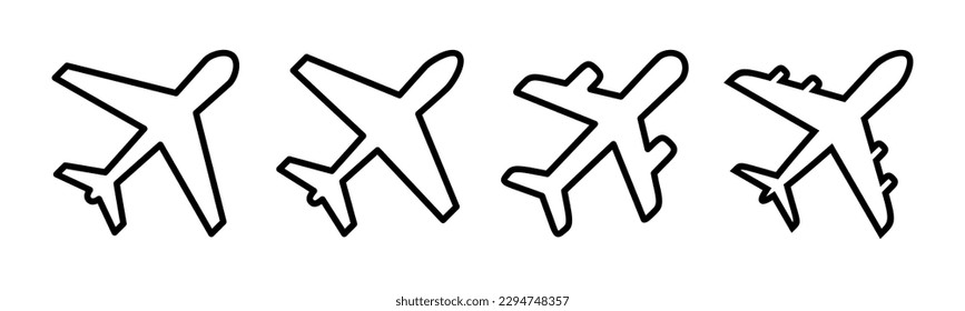 Plane icon vector illustration. Airplane sign and symbol. Flight transport symbol. Travel sign. aeroplane