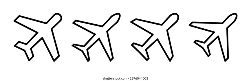 Plane icon vector illustration. Airplane sign and symbol. Flight transport symbol. Travel sign. aeroplane