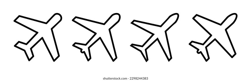 Plane icon vector illustration. Airplane sign and symbol. Flight transport symbol. Travel sign. aeroplane