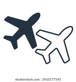 Plane icon vector illustration. Airplane sign and symbol. Flight transport symbol. Travel sign. aeroplane