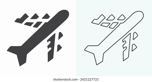 Plane icon vector illustration. Airplane sign and symbol. Flight transport symbol. plane line icon on white background. Airplane icon logo vector design