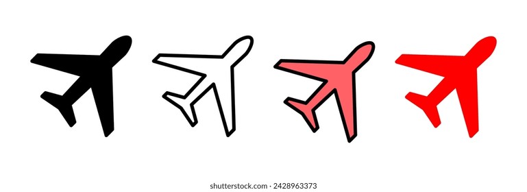 Plane icon vector illustration. Airplane sign and symbol. Flight transport symbol. Travel sign. aeroplane