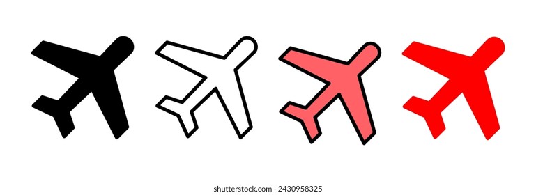 Plane icon vector illustration. Airplane sign and symbol. Flight transport symbol. Travel sign. aeroplane