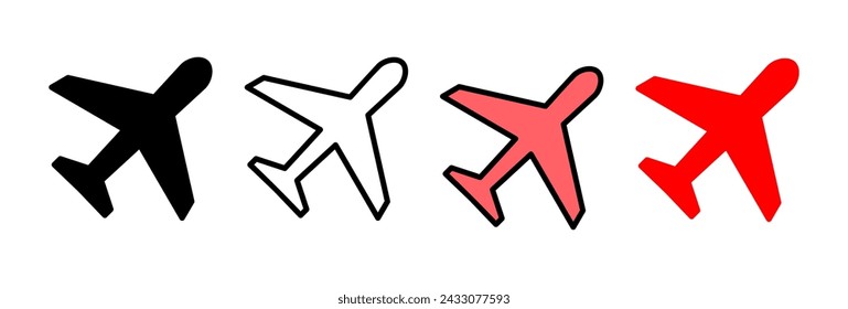 Plane icon vector illustration. Airplane sign and symbol. Flight transport symbol. Travel sign. aeroplane