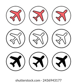 Plane icon vector illustration. Airplane sign and symbol. Flight transport symbol. Travel sign. aeroplane