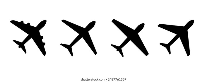 Plane icon vector illustration. Airplane sign and symbol. Flight transport symbol. Travel sign. aeroplane