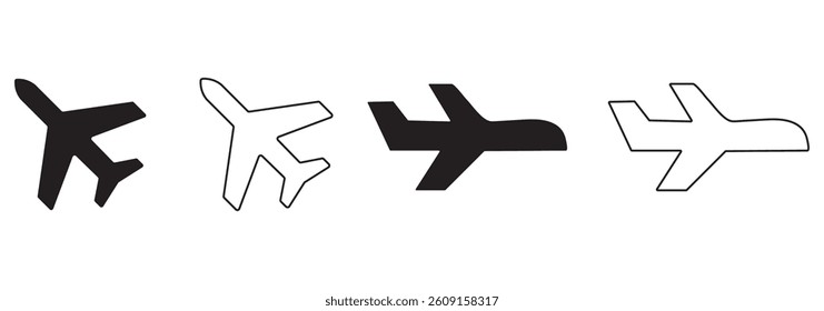 Plane icon vector illustration. Airplane sign and symbol. Flight transport symbol. Travel sign. aeroplane