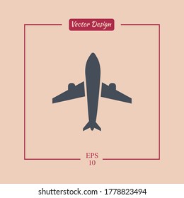Flugzeugsymbol. Vektorgrafik EPS10.