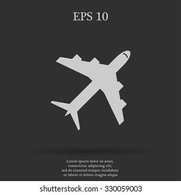Plane icon. Vector illustration EPS 10 flat