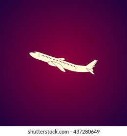 Plane icon. Vector illustration EPS 10 flat
