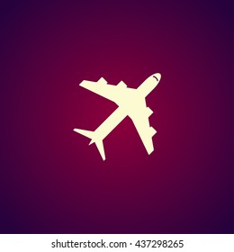 Plane icon. Vector illustration EPS 10 flat
