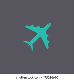 Plane icon. Vector illustration EPS 10 flat