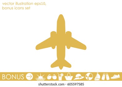 Plane icon vector illustration eps10.