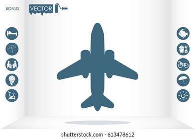 Plane icon vector illustration eps10.