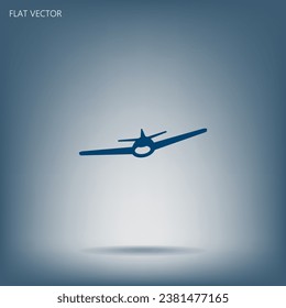 Plane icon, vector illustration. Flat design style