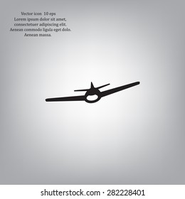 Plane icon, vector illustration. Flat design style
