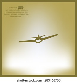 Plane icon, vector illustration. Flat design style