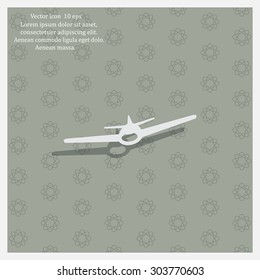 Plane icon, vector illustration. Flat design style