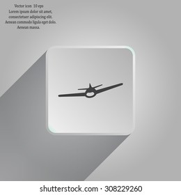 Plane icon, vector illustration. Flat design style