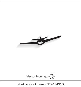 Plane icon, vector illustration. Flat design style