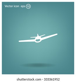 Plane icon, vector illustration. Flat design style