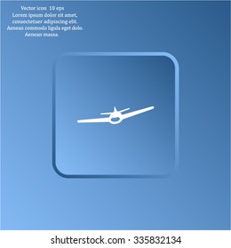 Plane icon, vector illustration. Flat design style