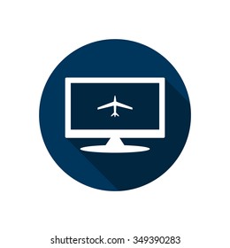 plane icon, vector illustration. Flat design style