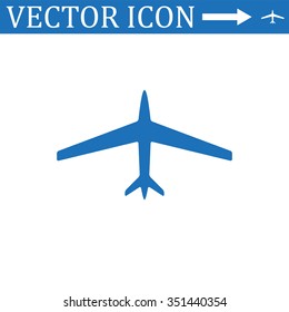 plane icon, vector illustration. Flat design style