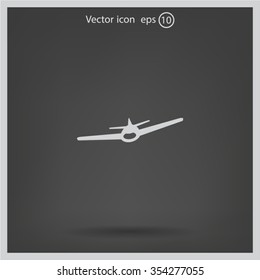 Plane icon, vector illustration. Flat design style