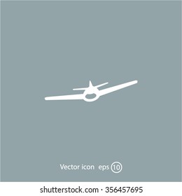 Plane icon, vector illustration. Flat design style