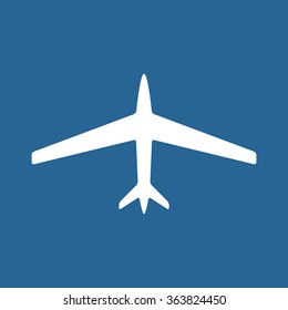 plane icon, vector illustration. Flat design style
