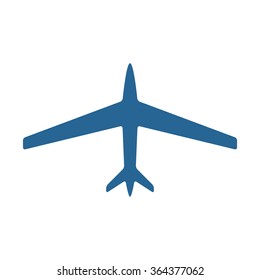 plane icon, vector illustration. Flat design style